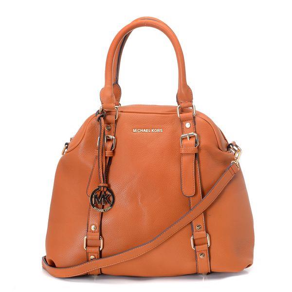 michael kors bedford large bowling satchel burnt oppbevaring Orange Mot Ekte f516y